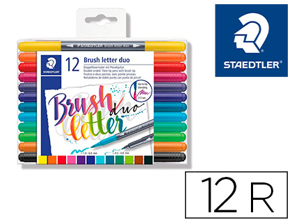 12 rotuladores Staedtler 3004 doble punta para Hand Lettering